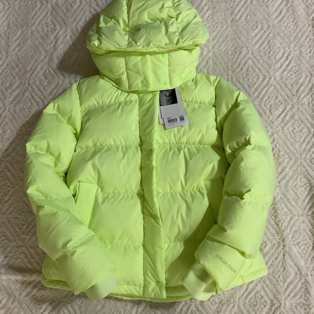 Lululemon Athletica Neon Green Puffer Jacket